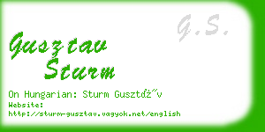gusztav sturm business card